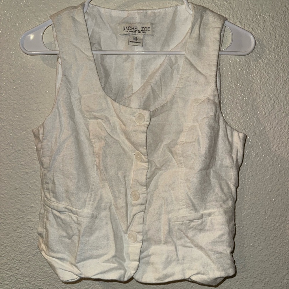 Rachel Zoe Women's Cream Button-Down Top